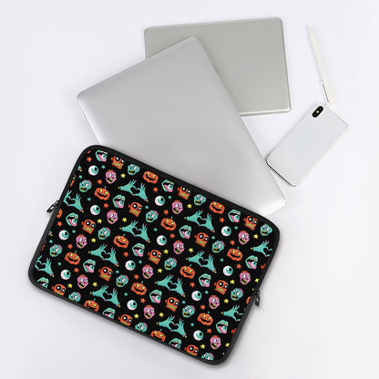 Halloween Zombie Pattern Print Laptop Sleeve