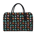 Halloween Zombie Pattern Print Leather Duffel Bag