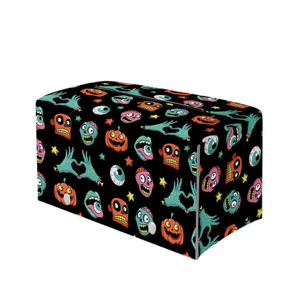 Halloween Zombie Pattern Print Leather Tissue Box Cover