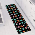 Halloween Zombie Pattern Print Long Kitchen Mat