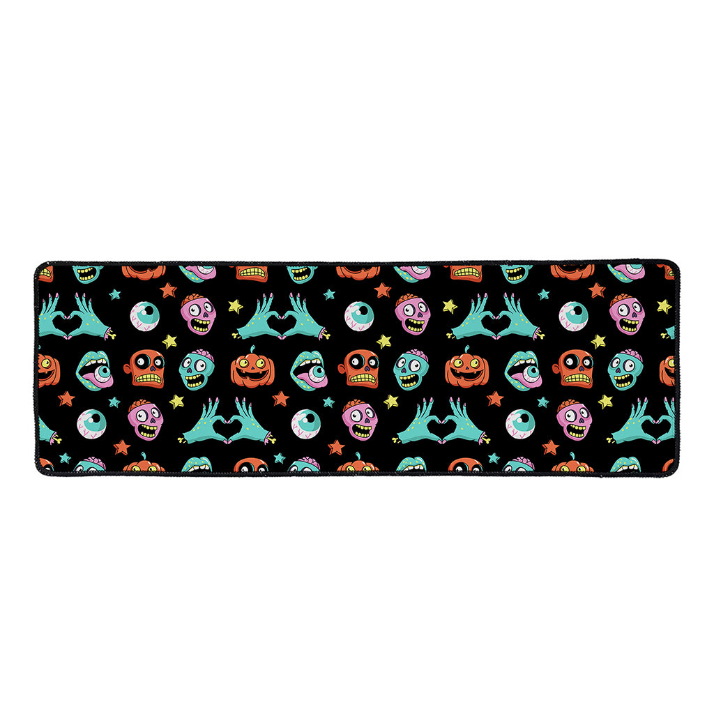 Halloween Zombie Pattern Print Long Kitchen Mat
