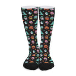 Halloween Zombie Pattern Print Long Socks
