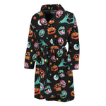 Halloween Zombie Pattern Print Men's Bathrobe