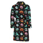 Halloween Zombie Pattern Print Men's Bathrobe