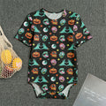 Halloween Zombie Pattern Print Men's Bodysuit