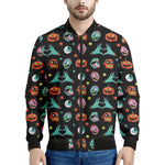 Halloween Zombie Pattern Print Men's Bomber Jacket