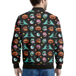 Halloween Zombie Pattern Print Men's Bomber Jacket