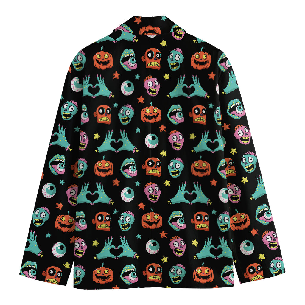 Halloween Zombie Pattern Print Men's Cotton Blazer