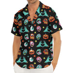 Halloween Zombie Pattern Print Men's Deep V-Neck Shirt