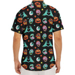 Halloween Zombie Pattern Print Men's Deep V-Neck Shirt