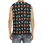 Halloween Zombie Pattern Print Men's Fitness Tank Top