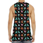 Halloween Zombie Pattern Print Men's Muscle Tank Top