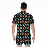 Halloween Zombie Pattern Print Men's Rompers