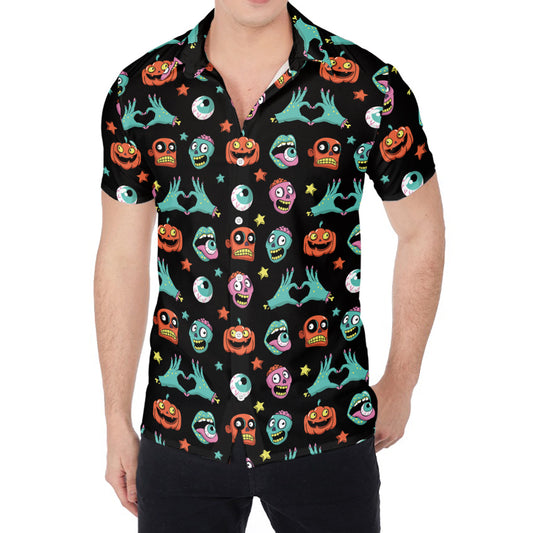 Halloween Zombie Pattern Print Men's Shirt