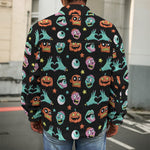 Halloween Zombie Pattern Print Men's Shirt Jacket