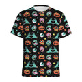 Halloween Zombie Pattern Print Men's Athletic T-Shirt