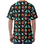 Halloween Zombie Pattern Print Men's Velvet T-Shirt