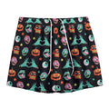 Halloween Zombie Pattern Print Mesh Shorts
