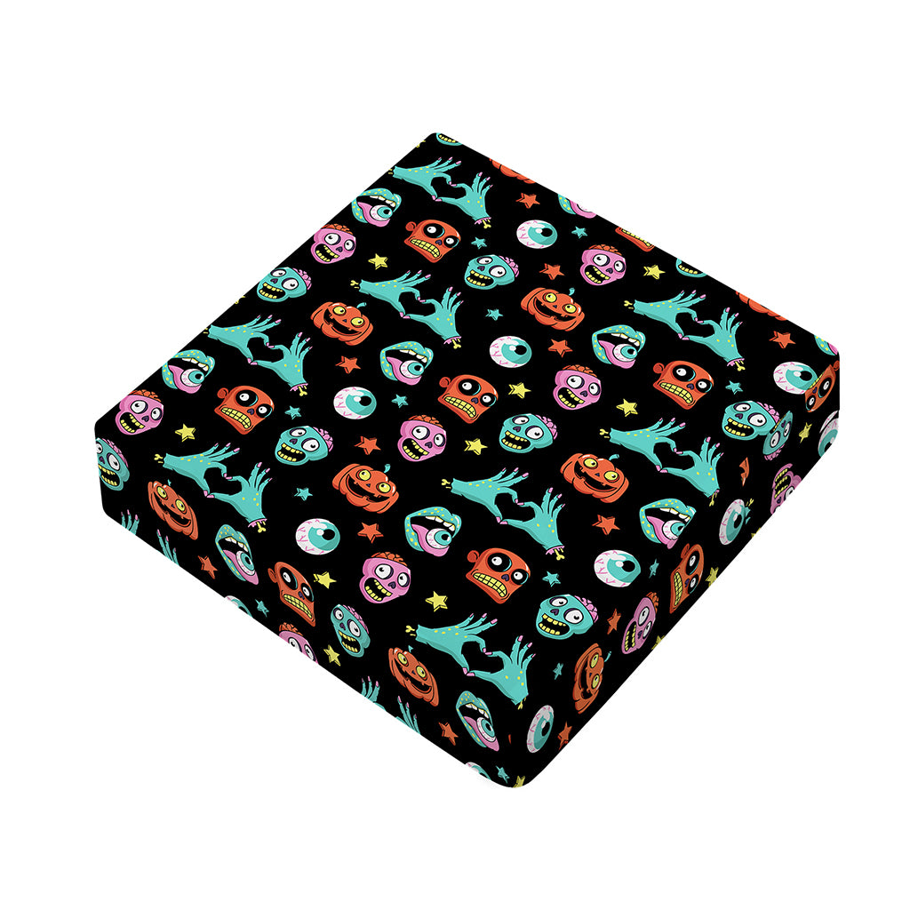 Halloween Zombie Pattern Print Outdoor Seat Cushion Cover