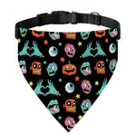 Halloween Zombie Pattern Print Over The Collar Dog Bandana