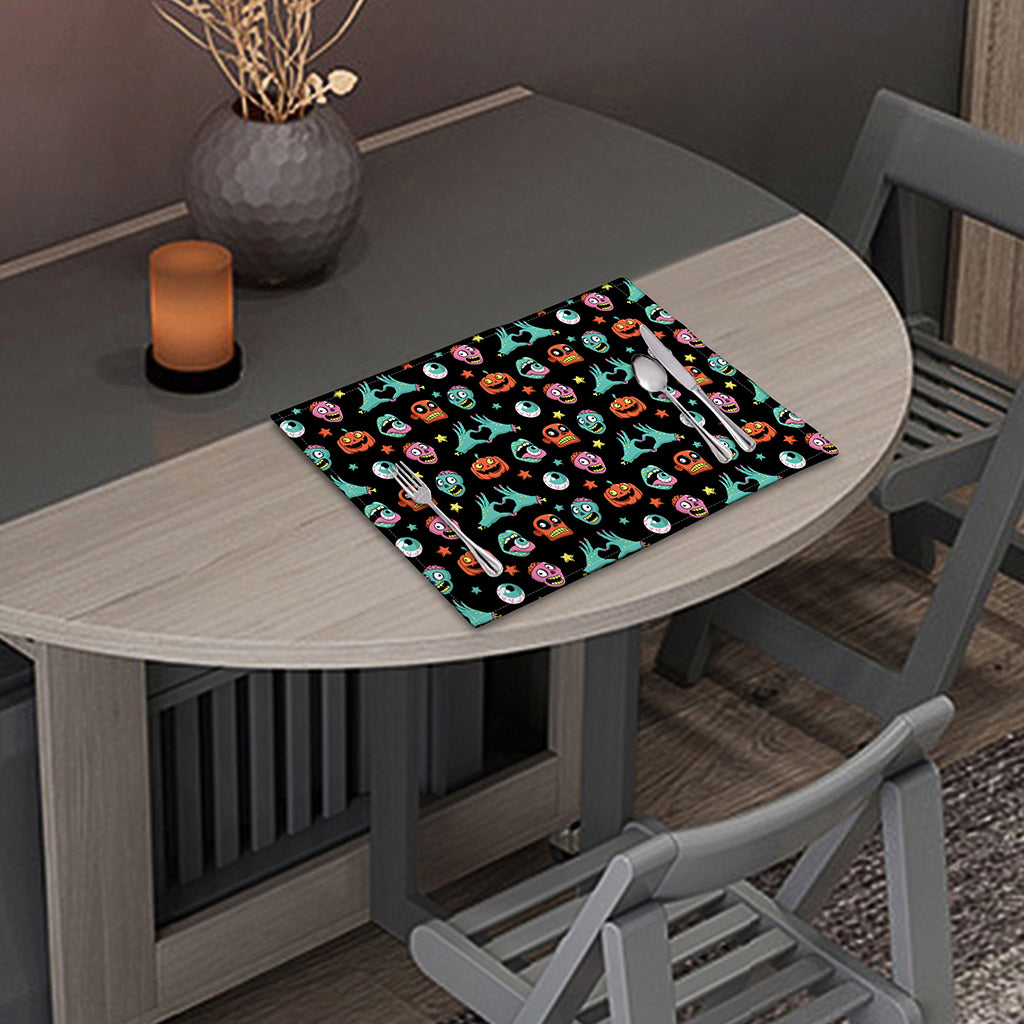 Halloween Zombie Pattern Print Placemat