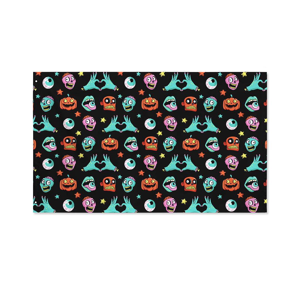 Halloween Zombie Pattern Print Polyester Flag