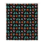 Halloween Zombie Pattern Print Polyester Shower Curtain