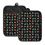 Halloween Zombie Pattern Print Pot Holders With Pocket