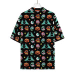 Halloween Zombie Pattern Print Rayon Hawaiian Shirt