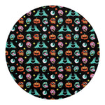 Halloween Zombie Pattern Print Round Blanket