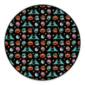 Halloween Zombie Pattern Print Round Floor Mat