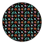 Halloween Zombie Pattern Print Round Floor Mat