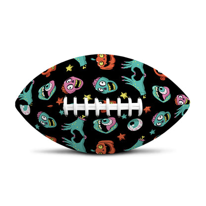 Halloween Zombie Pattern Print Rugby Ball