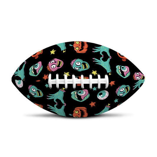 Halloween Zombie Pattern Print Rugby Ball