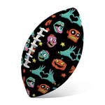 Halloween Zombie Pattern Print Rugby Ball