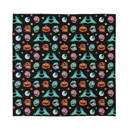 Halloween Zombie Pattern Print Silk Bandana