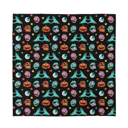 Halloween Zombie Pattern Print Silk Bandana