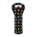 Halloween Zombie Pattern Print Single Neoprene Wine Tote