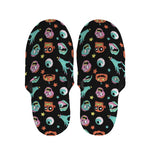 Halloween Zombie Pattern Print Slippers
