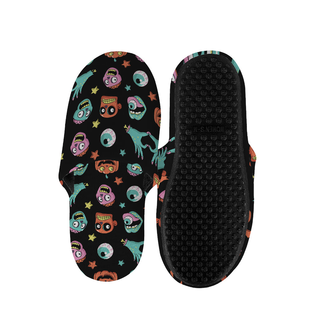 Halloween Zombie Pattern Print Slippers