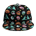 Halloween Zombie Pattern Print Snapback Cap