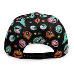 Halloween Zombie Pattern Print Snapback Cap