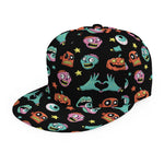 Halloween Zombie Pattern Print Snapback Cap