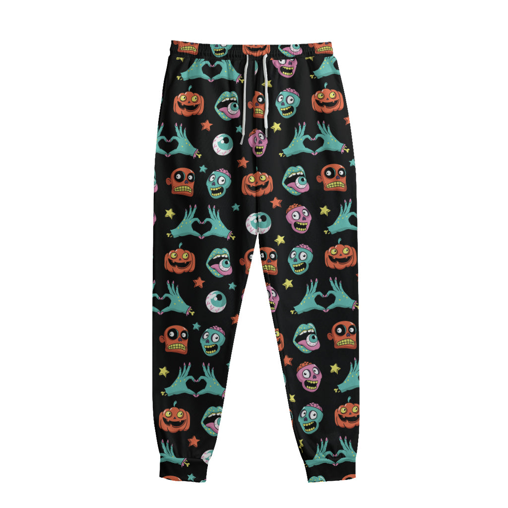 Halloween Zombie Pattern Print Sweatpants