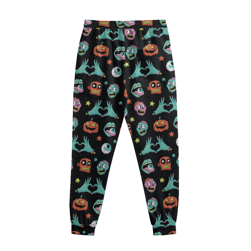 Halloween Zombie Pattern Print Sweatpants