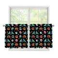 Halloween Zombie Pattern Print Tier Curtains