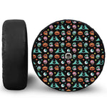 Halloween Zombie Pattern Print Tire Cover With Camera Hole