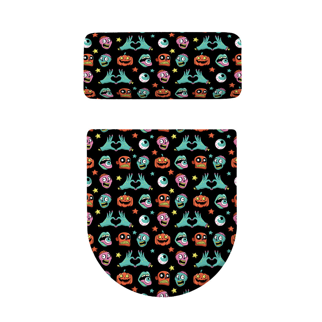 Halloween Zombie Pattern Print Toilet Lid And Tank Cover Set