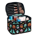 Halloween Zombie Pattern Print Travel Makeup Bag