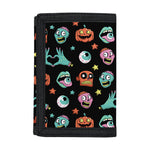 Halloween Zombie Pattern Print Trifold Wallet